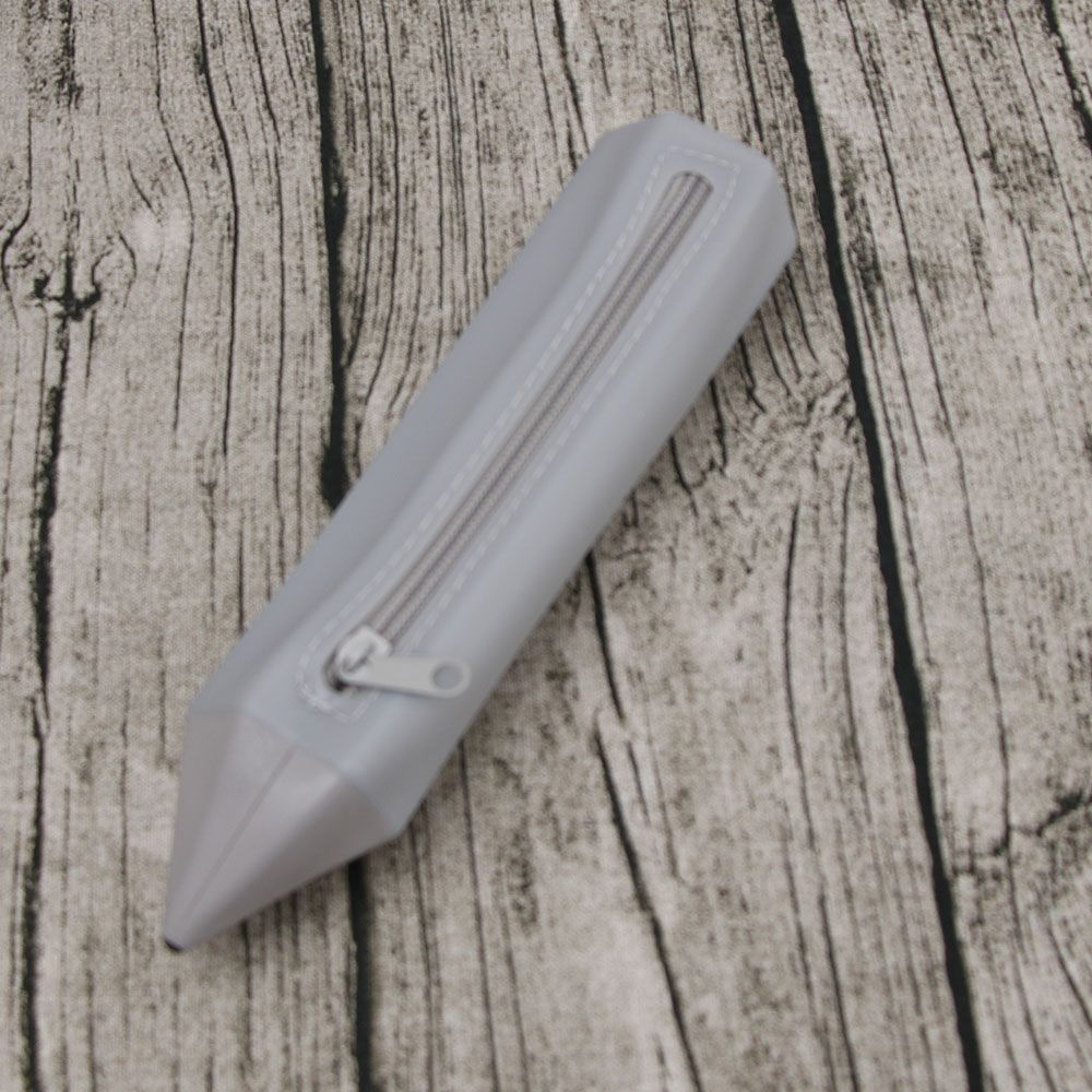pencil shape Large Zipper Pencil Case Pen Holder Pouch School Stationery Phone Bag Storage Cosmetic rubber