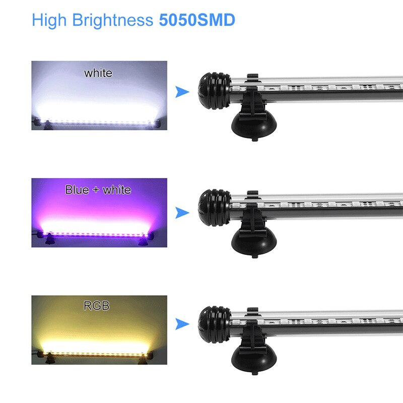 RGB Aquarium licht 18-59cm fernbedienung tauchen lampe Bunte lampe 90-260v lampe für pflanzen fisch tank ätherisches Amphibien verwenden