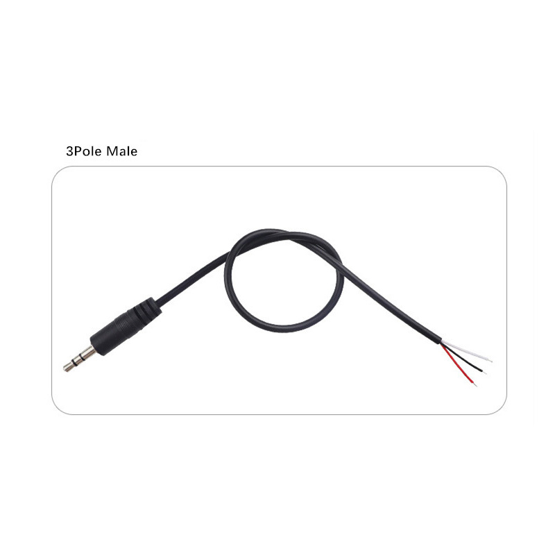 3.5mm 3 Pin 4 Pin Core Male Female Aux Connector 0.3m 1m Audio Extension Cable Aux Head Line 3.5mm Stereo Diy Audio Wire: Red / <=0.5m