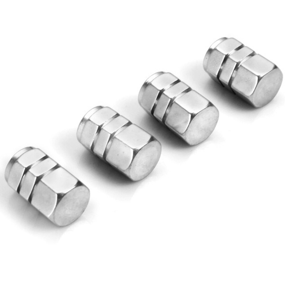 4 Stuks Universele Wiel Tire Air Dust Stem Caps Cover Voor Auto Motor (Zilver)