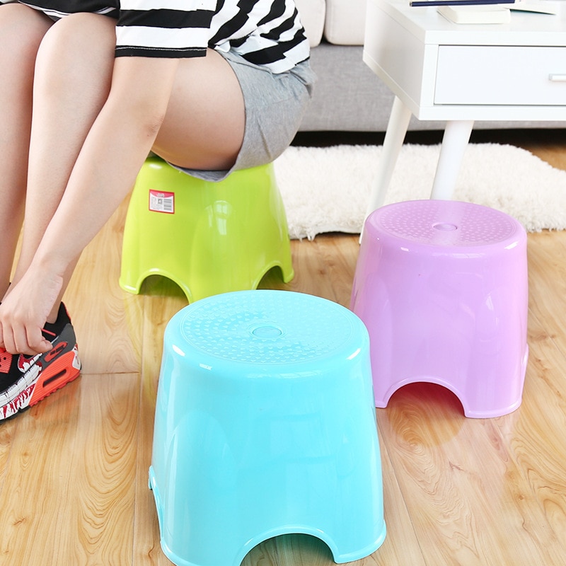 Mode Dikke Plastic Krukken kinderen antislip Voeten Wassen Korte Huishoudelijke Plastic Schoenen Bench