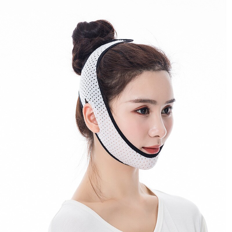 Face Care Slim Down Bandage Small Face Shaping Belt Double Chin Lifting Tight Facial Massager Anti Cellulite Face Mask Belts: Black