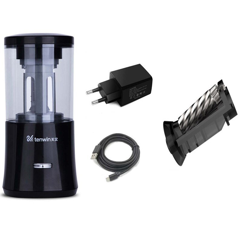 Tenwin Electric Pencil Sharpener Heavy Duty Rechargeable for Classroom Auto Stop Fast Sharpen In 3s School Office Stationery