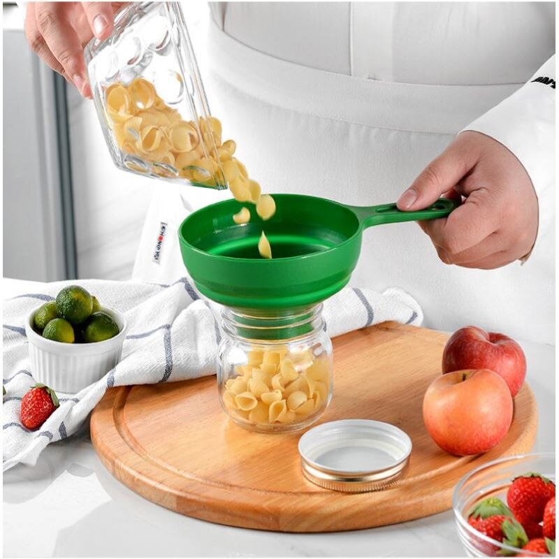 PP plastic folding telescopic funnel kitchen oil funnel jam funnel filling wide mouth funnel