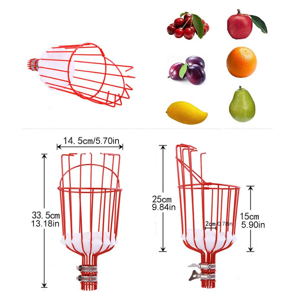 High-altitude Artifact Stainless Steel Fruit Picking Machine Wheat Field Fruit Picking Tool with Storage Bag Garden Tools