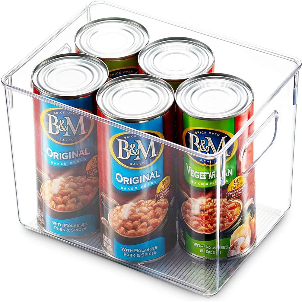Multi Kitchen Fridge Freezer Space Saver Organizer Home Food Transparent Plastic Organizer Container Refrigerator Storage Boxes