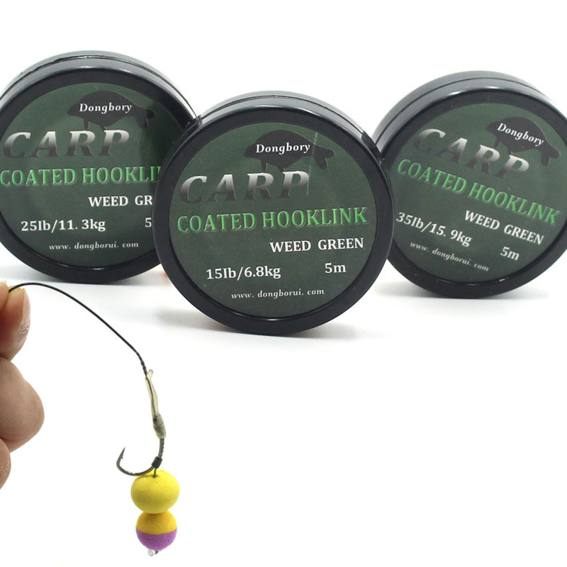 5m coating hook hook carp fishing line 8 strand braided line hook drill rig carp fishing tackle for carp fishing equipment