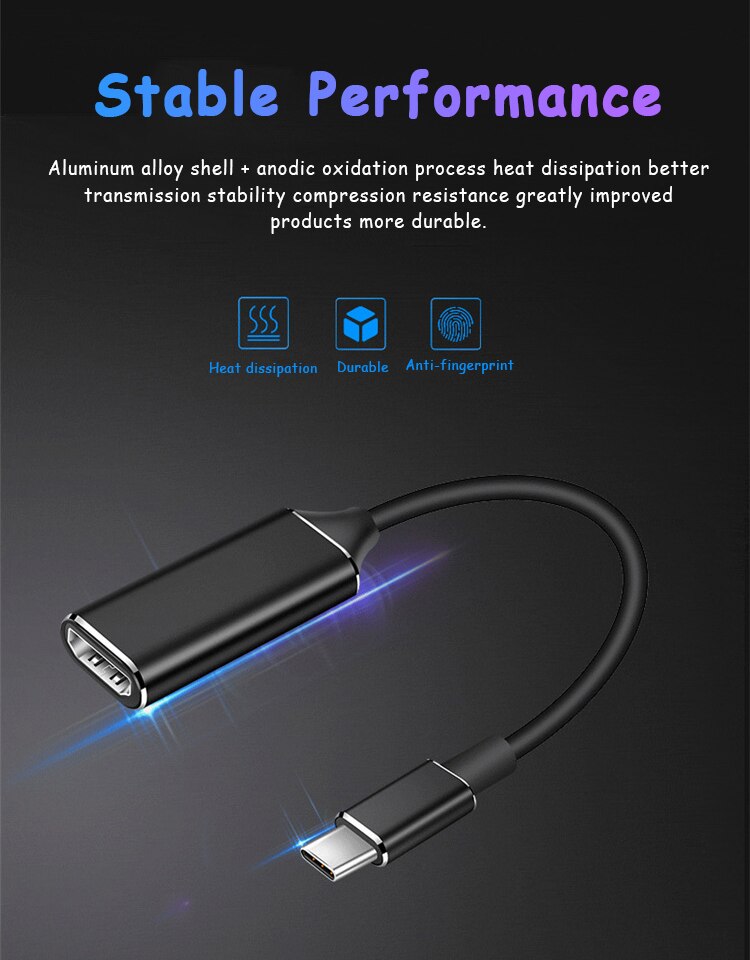 USB C Typ C zu HDMI Kabel Adapter Für Samsung Galaxis S10 S9 S8 Plus Hinweis 9 8 Oneplus 7 Profi USB 3,1 Zu HDMI Kabel HDTV Konverter