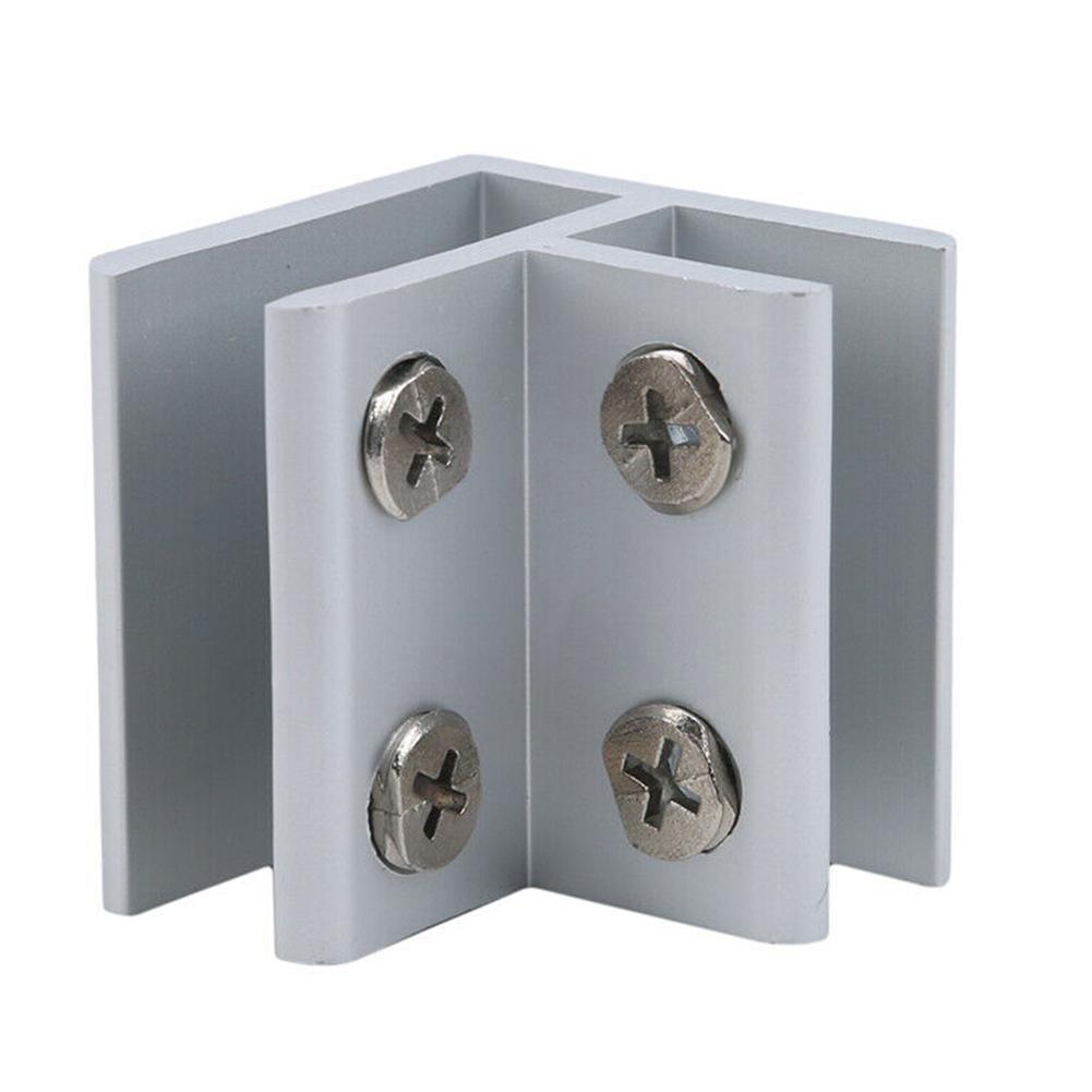 Clip de fixation du verre, pince à verre Double face, Clips de Support degrés 90 étagères, Support de pinces en aluminium Style A5n1