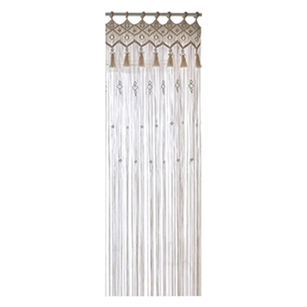 Macramé cortina decoración de hogar para colgar en la pared macramé cortina bodas Fondo tejido a mano