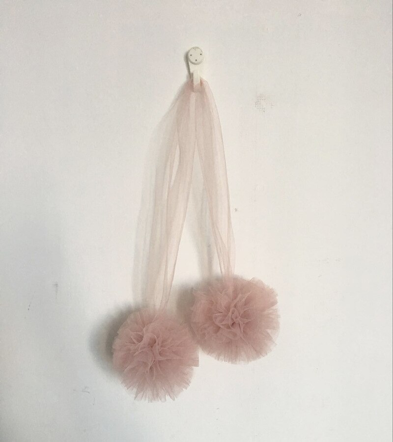 Nordic Baby Mosquito Net Accessories Hanging Ball Princess Kids Bedroom Children Bed Tent Baby Girl Room Decor Crib Netting Ball: Pink - D11cm