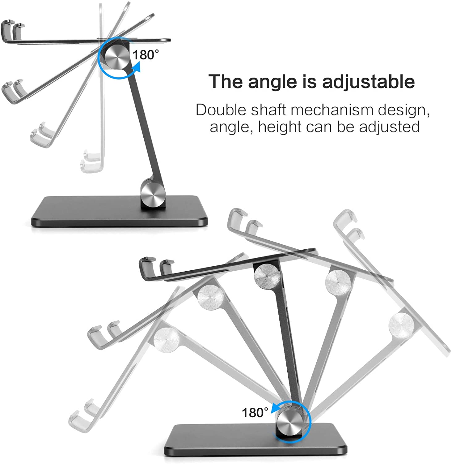 Foldable Metal Desk Tablet Stand for iPhone iPad Xiaomi Adjustable Desktop Cell Phone Holder Universal iPad Accessories Soporte