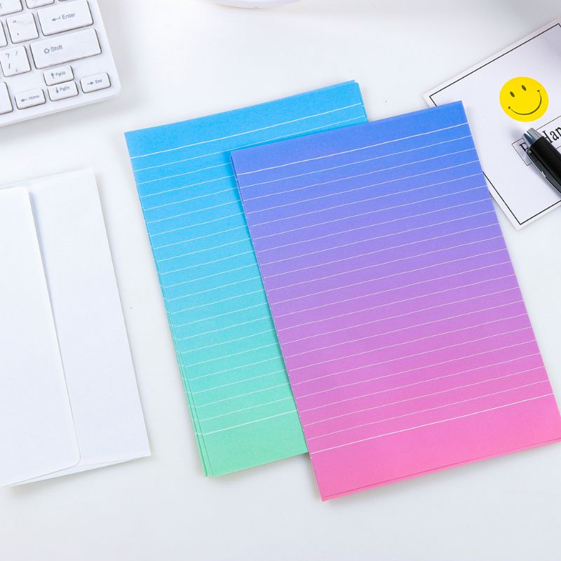 Beautiful Stationery envelope set Letterhead Envelope Small Fresh Gradient Color Students Writing Supplies C26