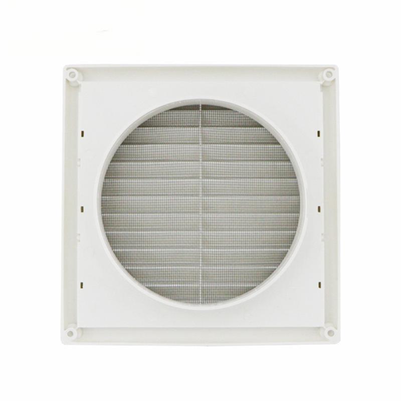 1PC Air Vent Ventilation Grill Cover Wall Ceiling Mounted Vent Built-in Fly Screen Mesh for Bathroom Office Home (White, 100mm)