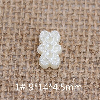 50p blommor sy på flatback abs imitation pärla lös spacer pärlor charm prydnad handarbete halsband örhängen smycken hantverk: No1