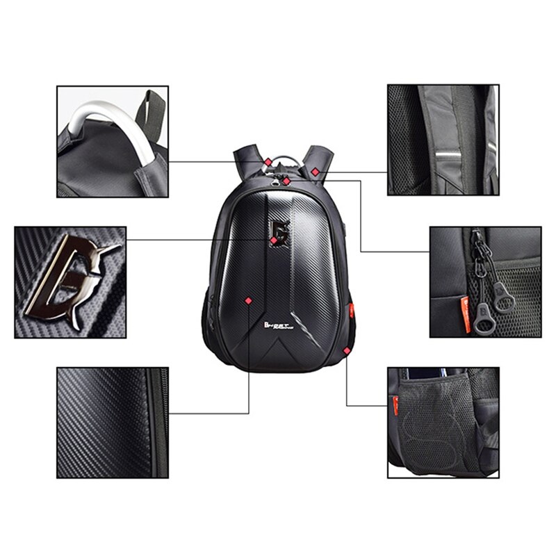 Ghost Racing Waterdichte Tas Motorfiets Rugzak Tank Zak Koolstofvezel Moto Motorhelm Zakken Reizen Bagage Outdoor Tas