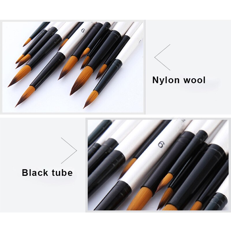 12pcs Artist Paint Brushes Set Acrylic Oil Watercolour Painting Craft Art Kit C44