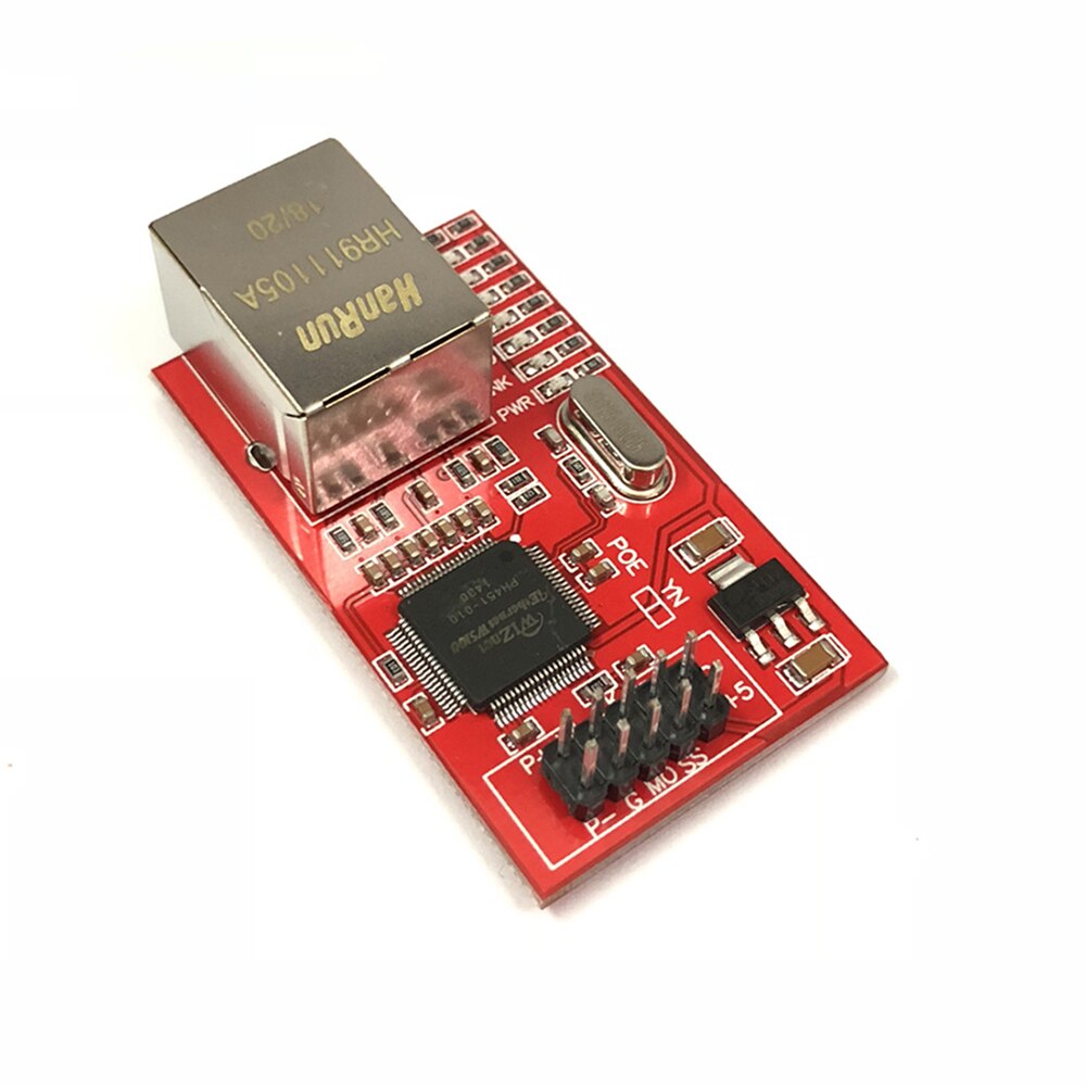 OULLX Mini W5100 LAN Ethernet bouclier carte réseau Module R3 W5100 3.3V Compatible pour Ethernet UNO Mega 2560