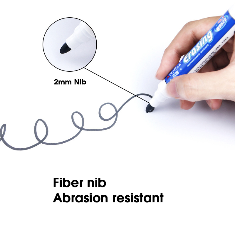 impostato di pennarelli per lavagna da 4 pezzi, cancellabili, ricaricabili, di sicurezza, non tossici, ad alta capacità, per ufficio, conferenze, articoli educativi