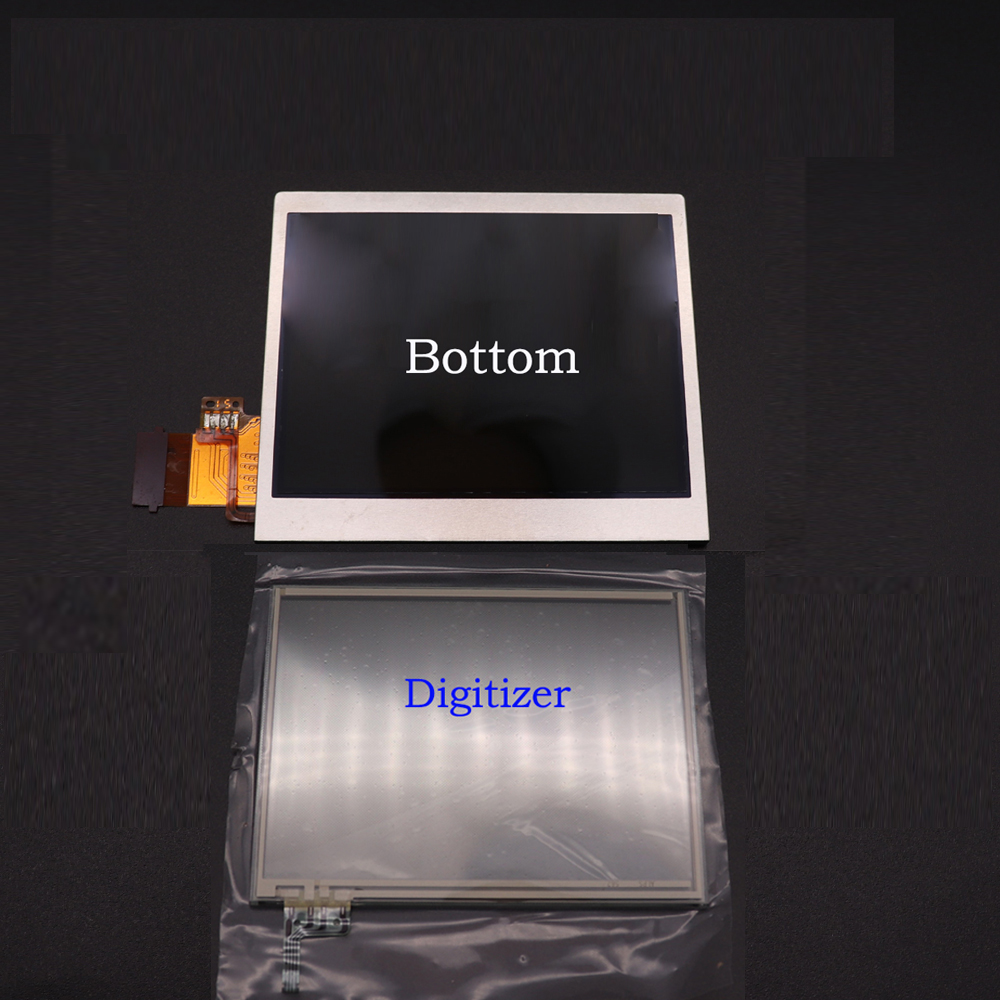 Top Upper / Lower Bottom LCD Display Screen Touch Screen Digitizer Glass Replacement For DS Lite for NDSL Game Console: Bottom and Digitizer