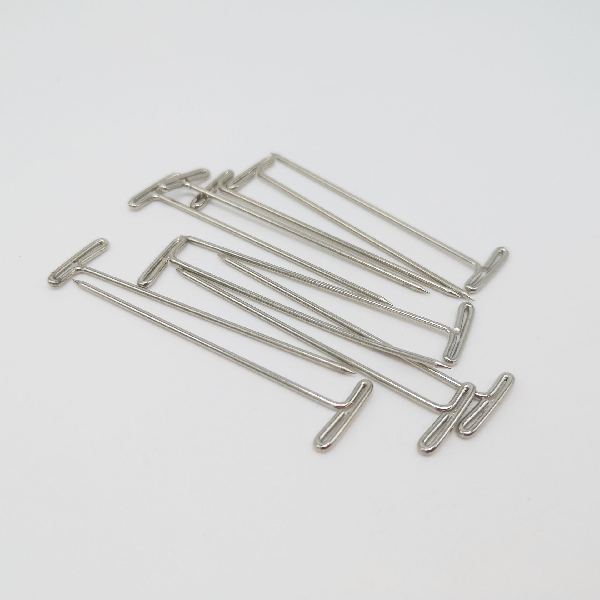 Unids/caja de Clips de Pin en forma de T para peluca, extensión de cabello para fabricación de cabello, Fix On maniquí, cabeza de bloque de lienzo, Utensilios de costura de pelo de 38mm, 100
