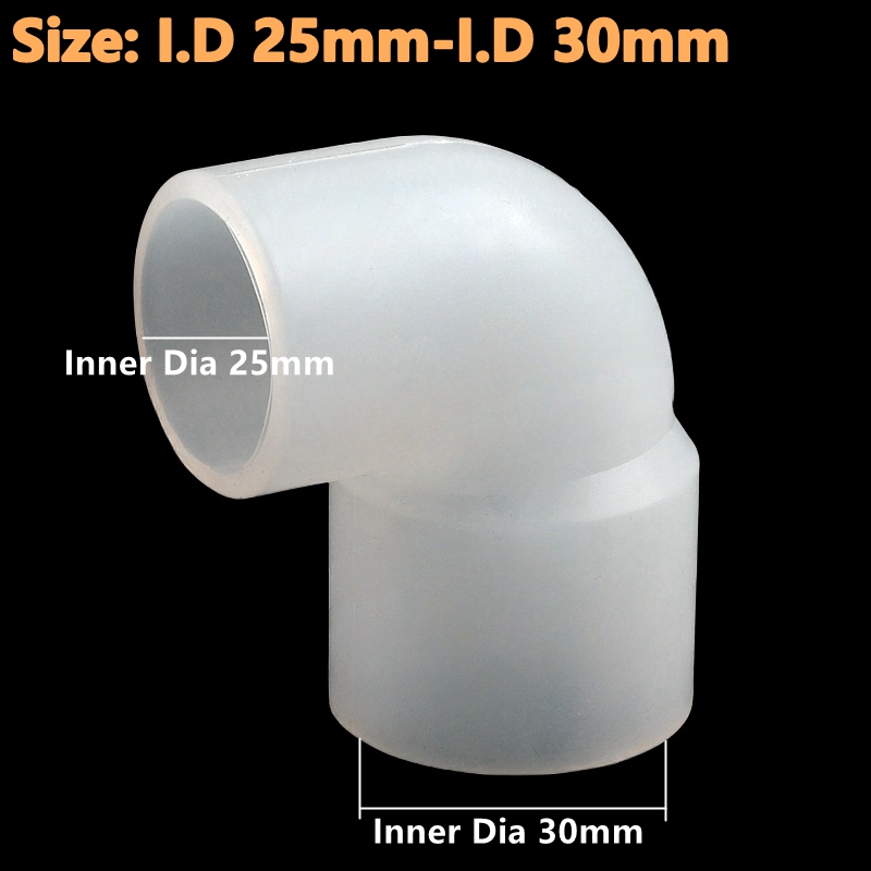 1~5PCS Silicone Flexible Joints Reducing Direct Elbow Hose Accessories Food Grade Tube Flexible Drink Water Soft Connector: Yellow / 1''