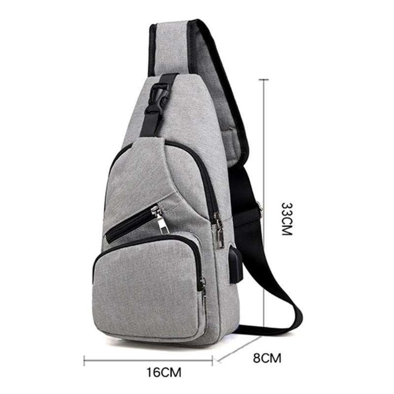 Casual heren borsttas canvas usb-oplaadbare messenger bags sport heren schoudertas reistas crossbody tas heren borsttas