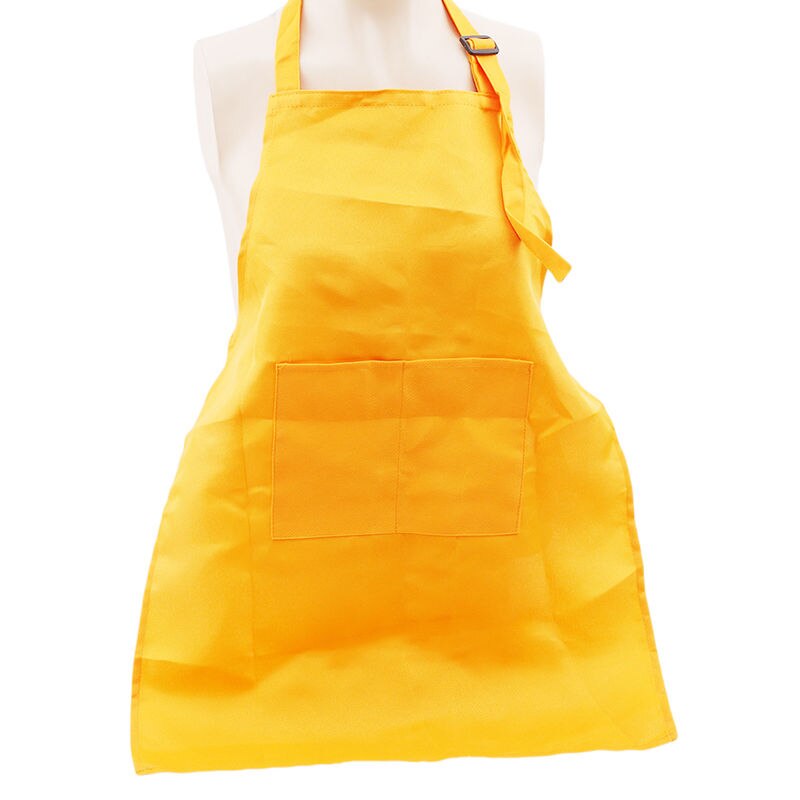 1Pc Cute Kid Children Kitchen Baking Painting Apron Baby Art Cooking Craft Bib Role Play Kits Apron Cleaning Tools: Orange