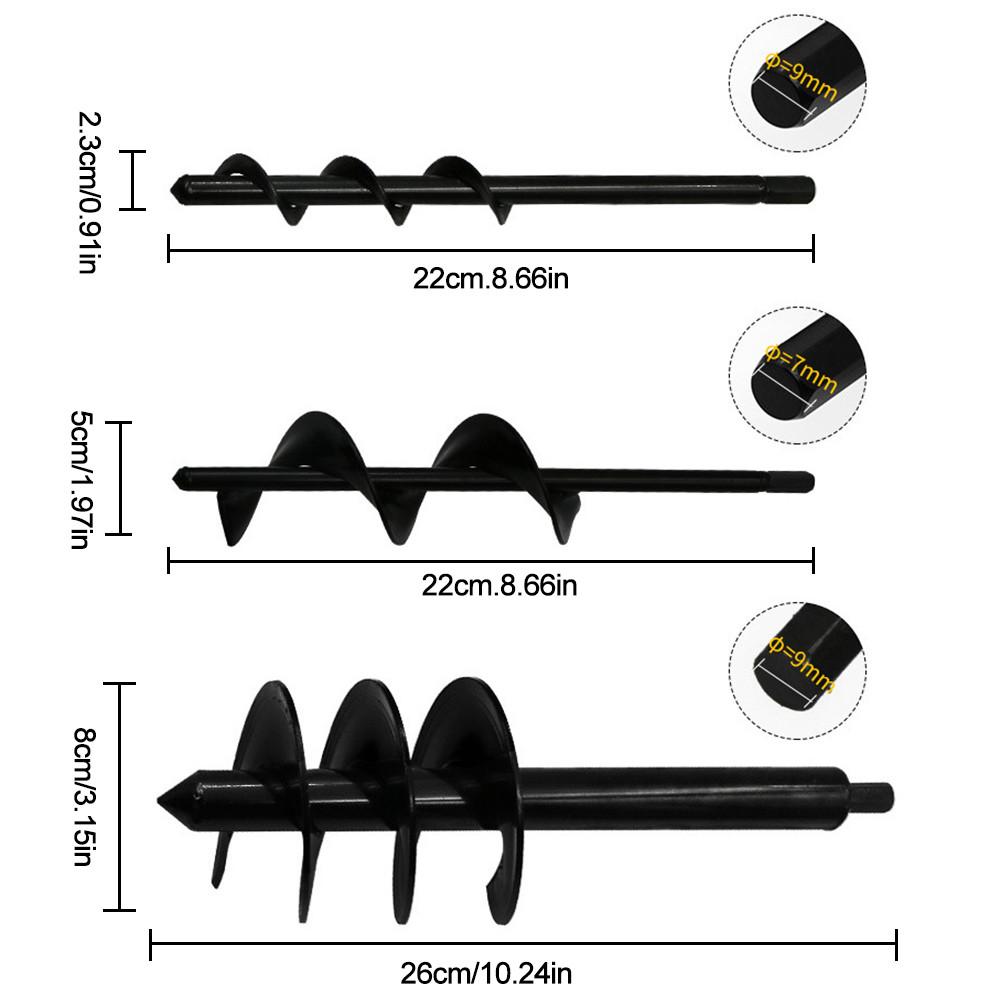 Auger Rod Garden Planting Auger Loose Soil Drill Bit Home Garden Planting Flower Drill Alloy Ground Drill Bit Tool