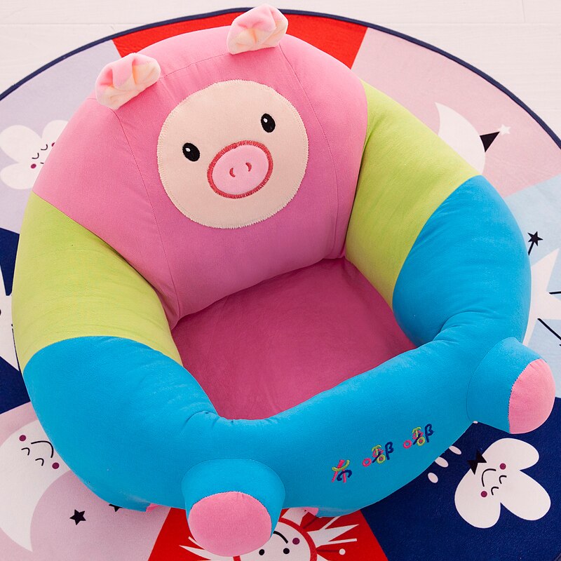 Draagbare Babyzitje Alleen Cover Geen Vullen Cartoon Baby Peuter Stoel Zitten Kinderen Wasbare Nest Bladerdeeg Bean Bag Bank Huid