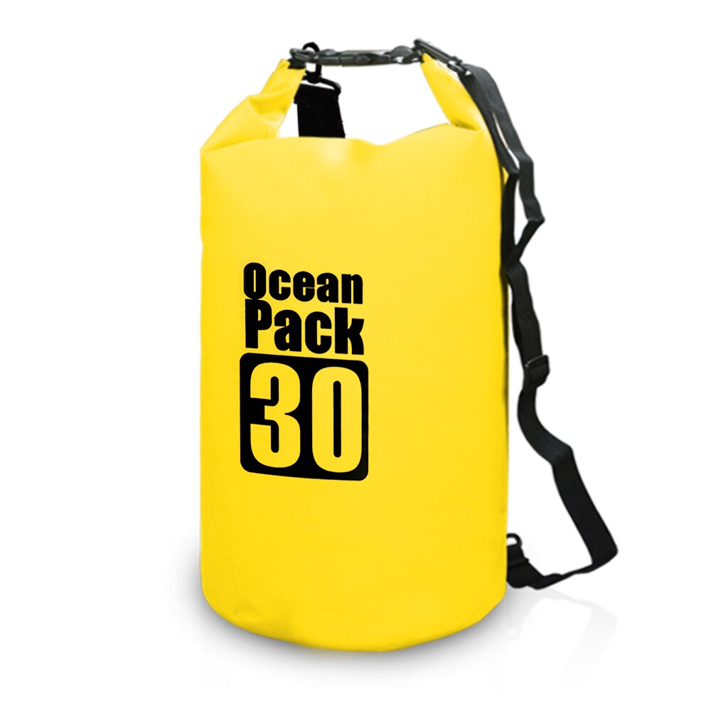 10L /15L /20L /30L Outdoor Waterproof Dry Backpack Water Floating Bag Roll Top Sack for Kayaking Rafting Boating River Trekking: Yellow  30L