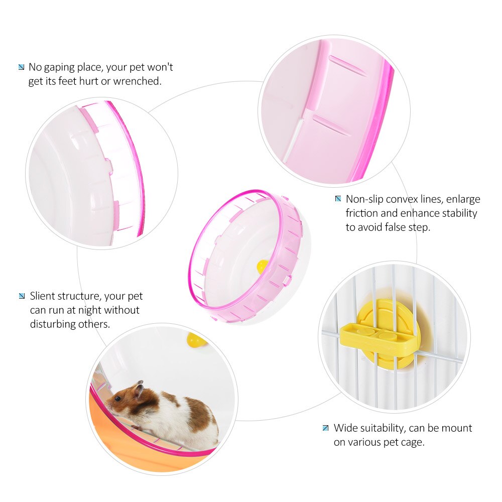 8.3inch Hamster Mice Gerbil Rat Exercise Wheel Spinner PP Run Disc Small Animal Pet Toy