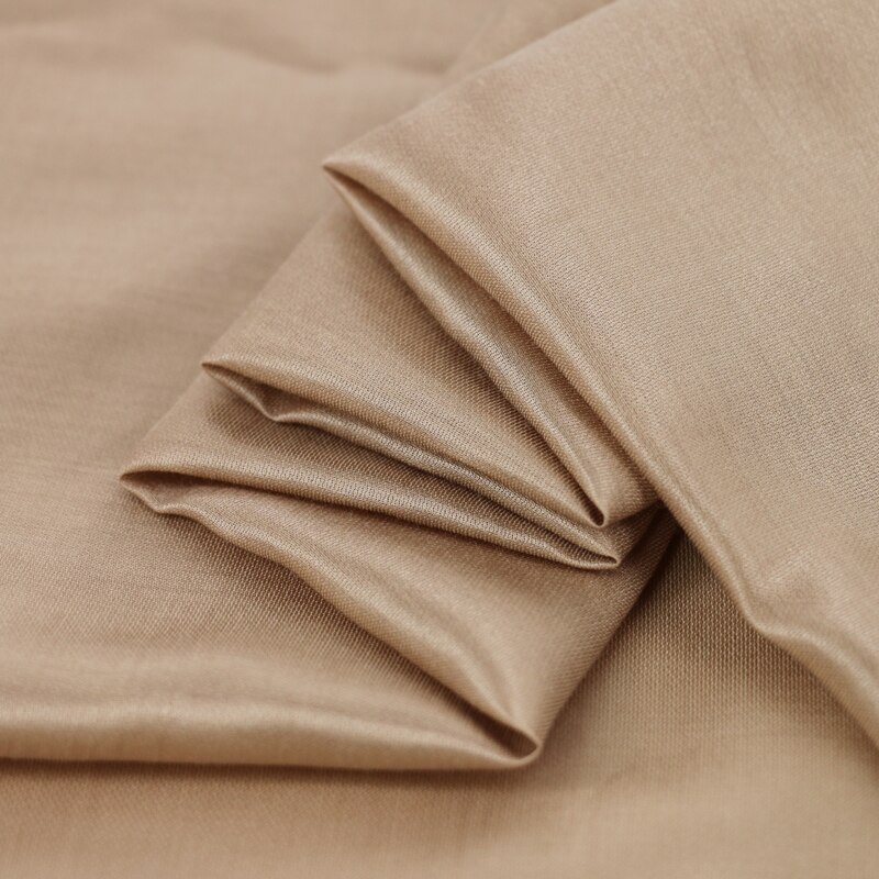 50cm*140cm kamel klänning pyjamas material siden bomull charmeuse tyg skjorta foder gör-det-själv-kläder