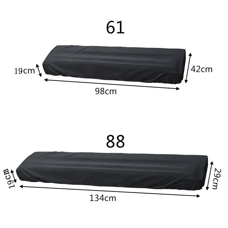 Couverture de Piano électronique 61/88 clés | Couverture d'instruments de clavier sur scène, protection réglable anti-poussière et anti-poussière avec cordon de serrage: 88 key piano cover