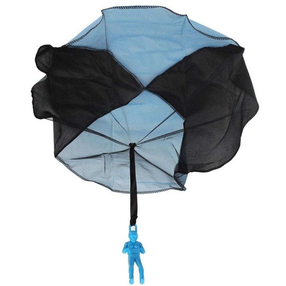1 pçs mão jogando mini soldado pára-quedas engraçado brinquedo criança jogo ao ar livre brinquedos educativos voar parachute esporte para crianças brinquedo