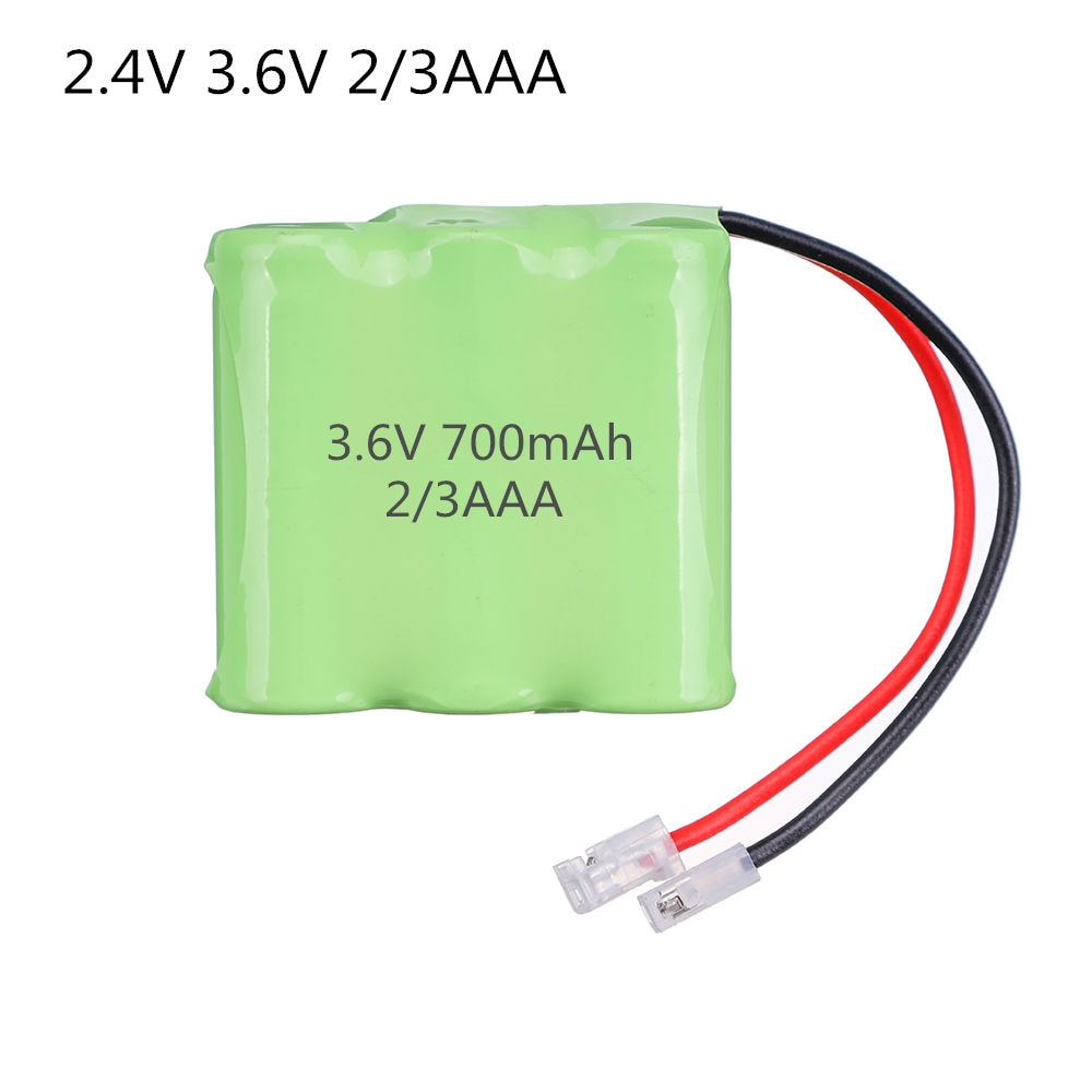 2 stk 2.4v 3.6v oppladbar 2/3 aaa 2/3aa batteripakke 700 mah 2/3 aaa ni-mh nimh celle til rc leker trådløs telefon