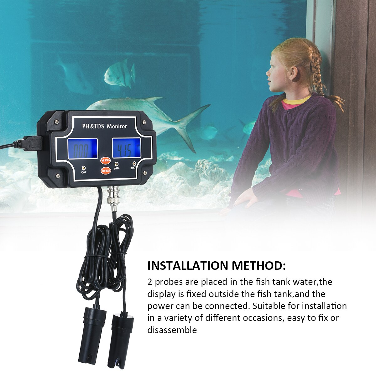 2 in 1 Digital Water Tester PH TDS Meter Waterproof Double Display Tester PH/EC-2681/PH/TDS-2683