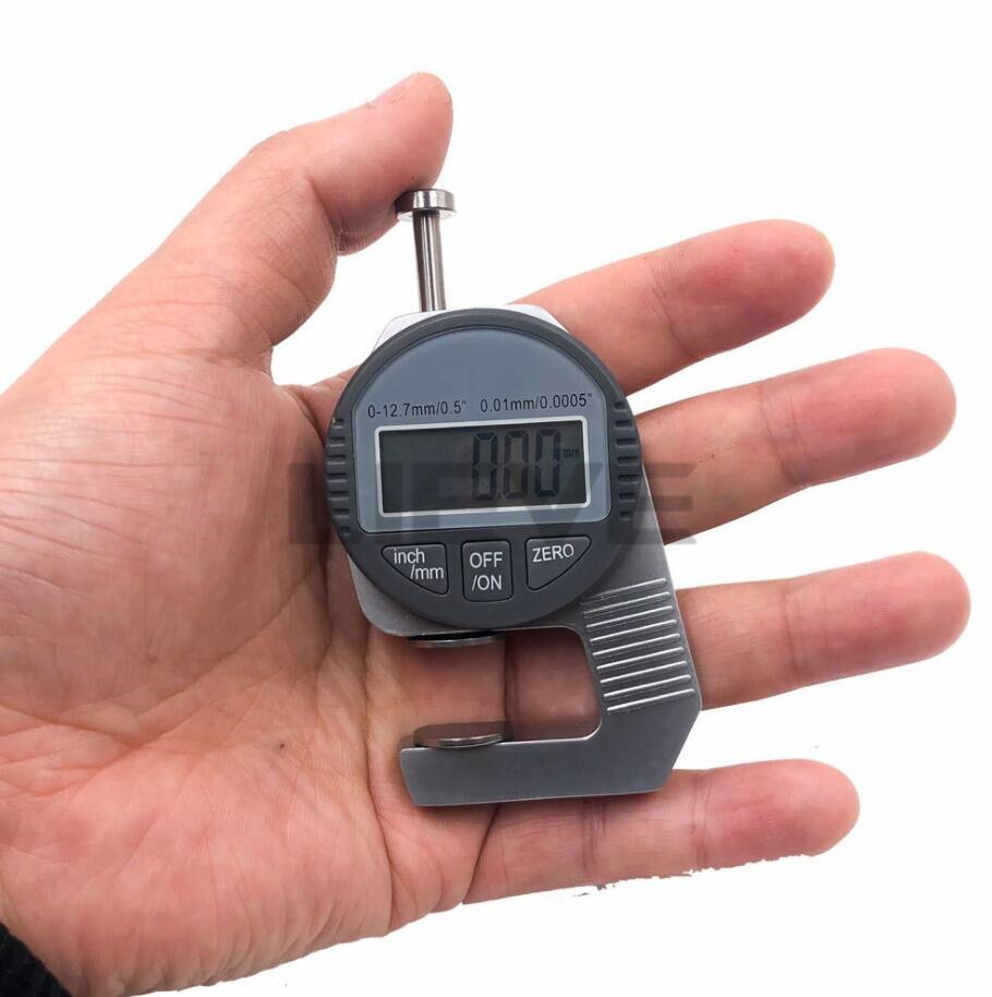 Digital Thickness Gauge Meter micrometer 12.7mm Large LCD Electronic Dial Indicator Sponge Thickness Measure Tool