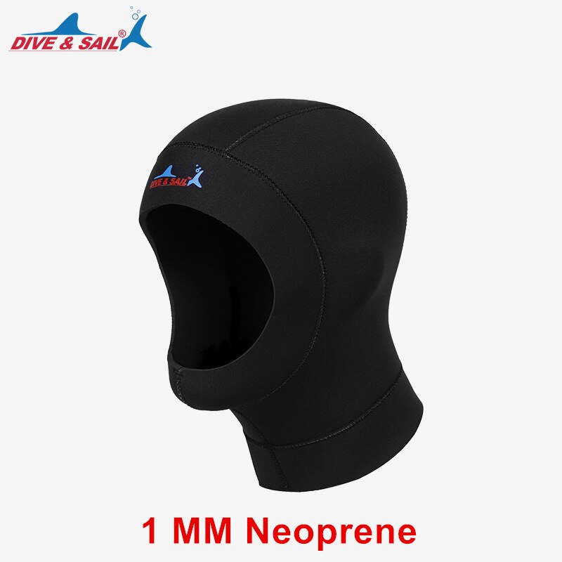 Gorro de neopreno para hombre y mujer, gorro de buceo de 1 MM y 3MM, protector solar UPF50 +, para surf y pesca submarina: 1 MM / L