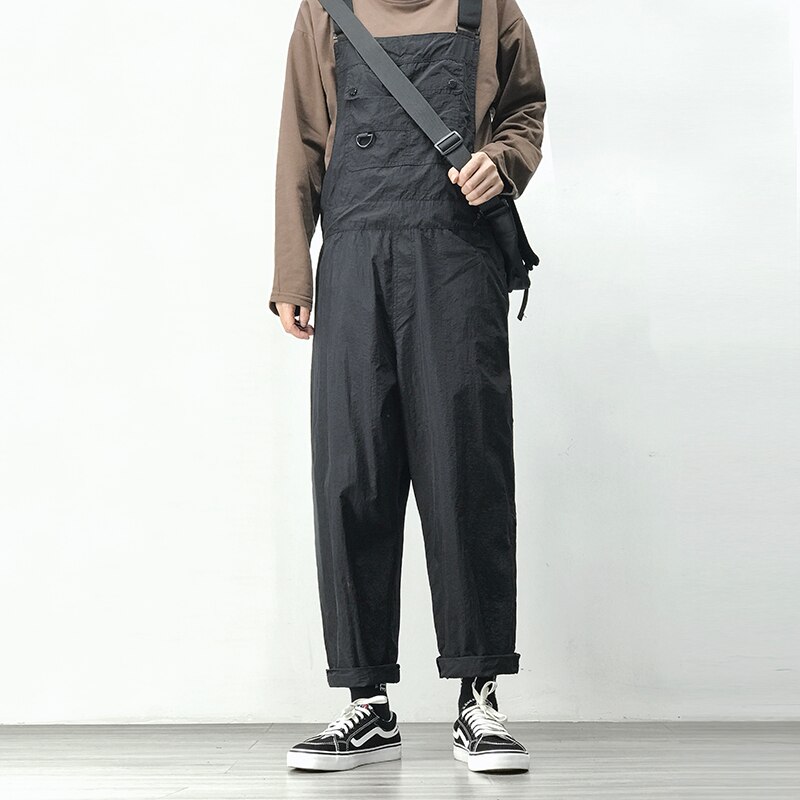 Estilo Safari Multi-bolsillo de los hombres Hip Hop pantalones ropa informal japonesa el trabajo de carga pantalones overoles hombres holgado Casual Pantalones