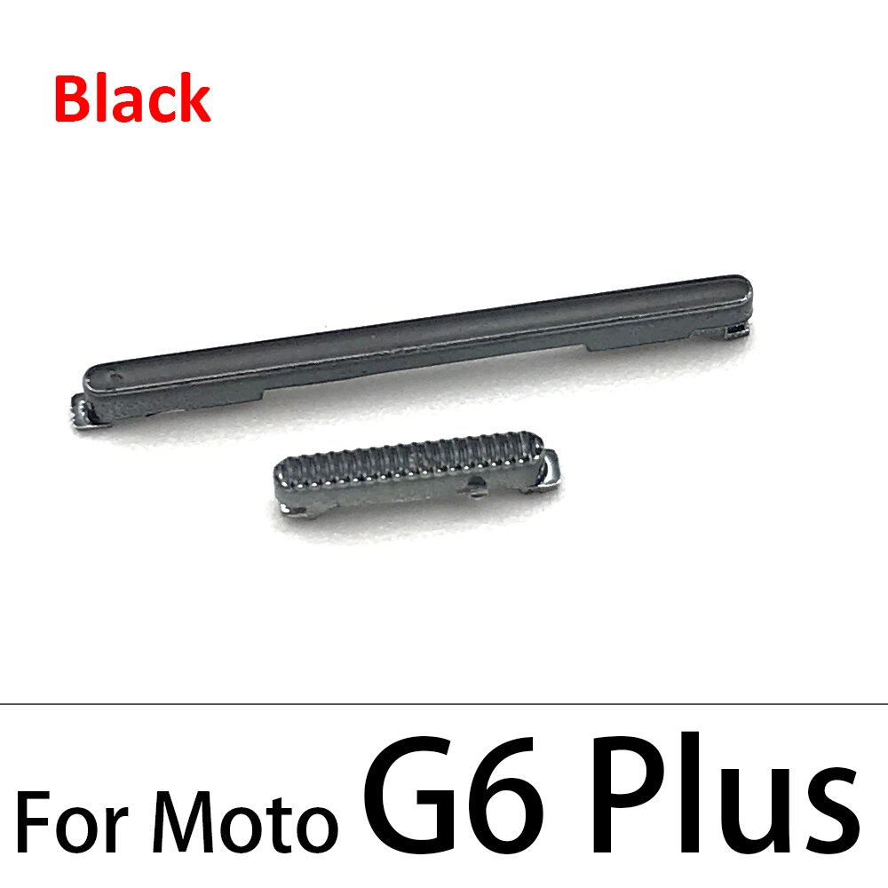 Botones de volumen para Motorola Moto G4 G6 G7 Play Plus, piezas de carcasa, Power One Vision One Action, novedad: G6 Plus Black
