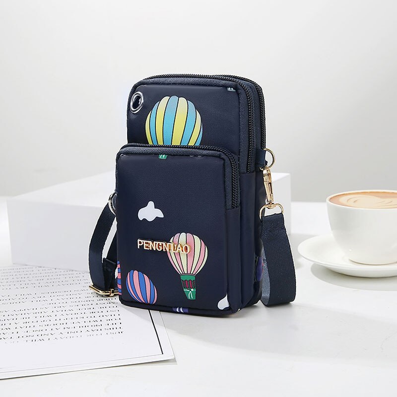 Luft Ballon Druck Umhängetasche Frauen Crossbody Telefon Tasche Mini Schulter Tasche kühle Feste Beutel Crossbody-tasche unisex Telefon Tasche: 2