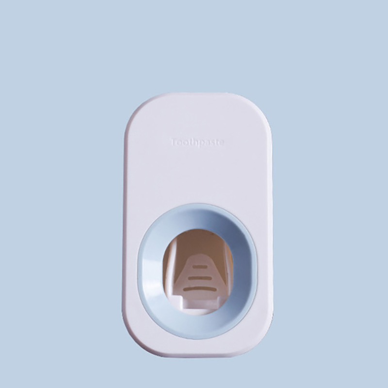 Automatic Toothpaste Dispenser Wall Mounted Toothpaste Squeezer Home Punch Free Toothpastes Dispenser Bathroom Accessories: White-Blue
