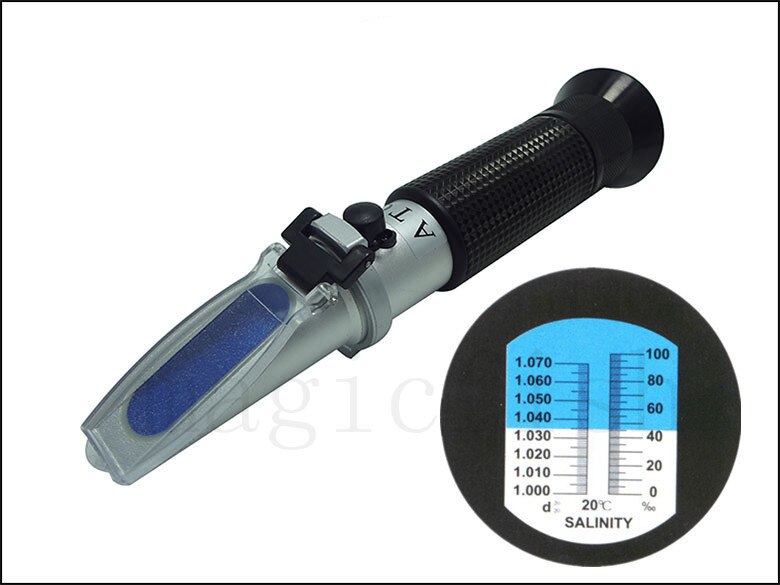Marine Accurate Hydrometer Reef Aquarium Salt Water Salinity Meter protable refractometer Seawater Coral Test