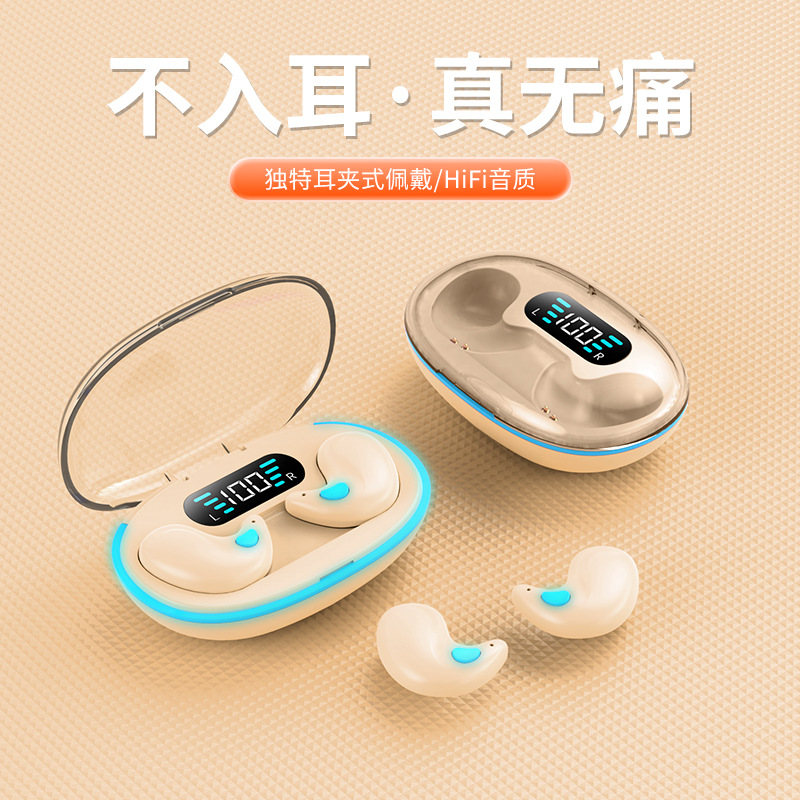 Auriculares inalámbricos X55 para dormir, miniaudífonos TWS con Bluetooth, estéreo, ocultos, micrófono, llamada HD, impermeables