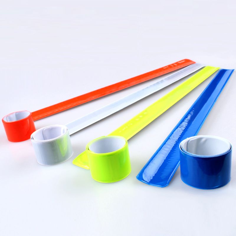 10Pc 38Cm Zichtbare Veiligheid Running Reflecterende Tape Bands Polsbandjes Spoke Reflectoren Fiets Reflecterende Armbanden Armbanden