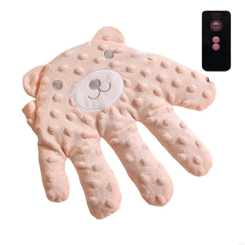 Soothing hand baby calming pillow for children, soft and breathable sleep aid for toddlers with gentle vibration: Green