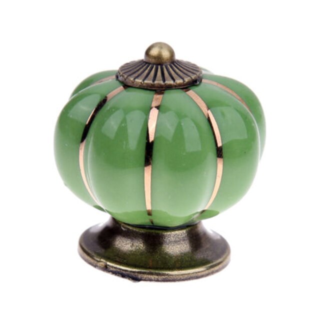Draw Pull Handle Cupboard Drawers Ceramic Knobs Cabinet Accessories For cabinet: Green