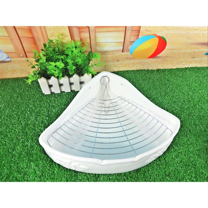 Ceramic Pet Toilet Potty Trainer Corner Litter Box for Chinchilla Rabbit Hamster MDD88