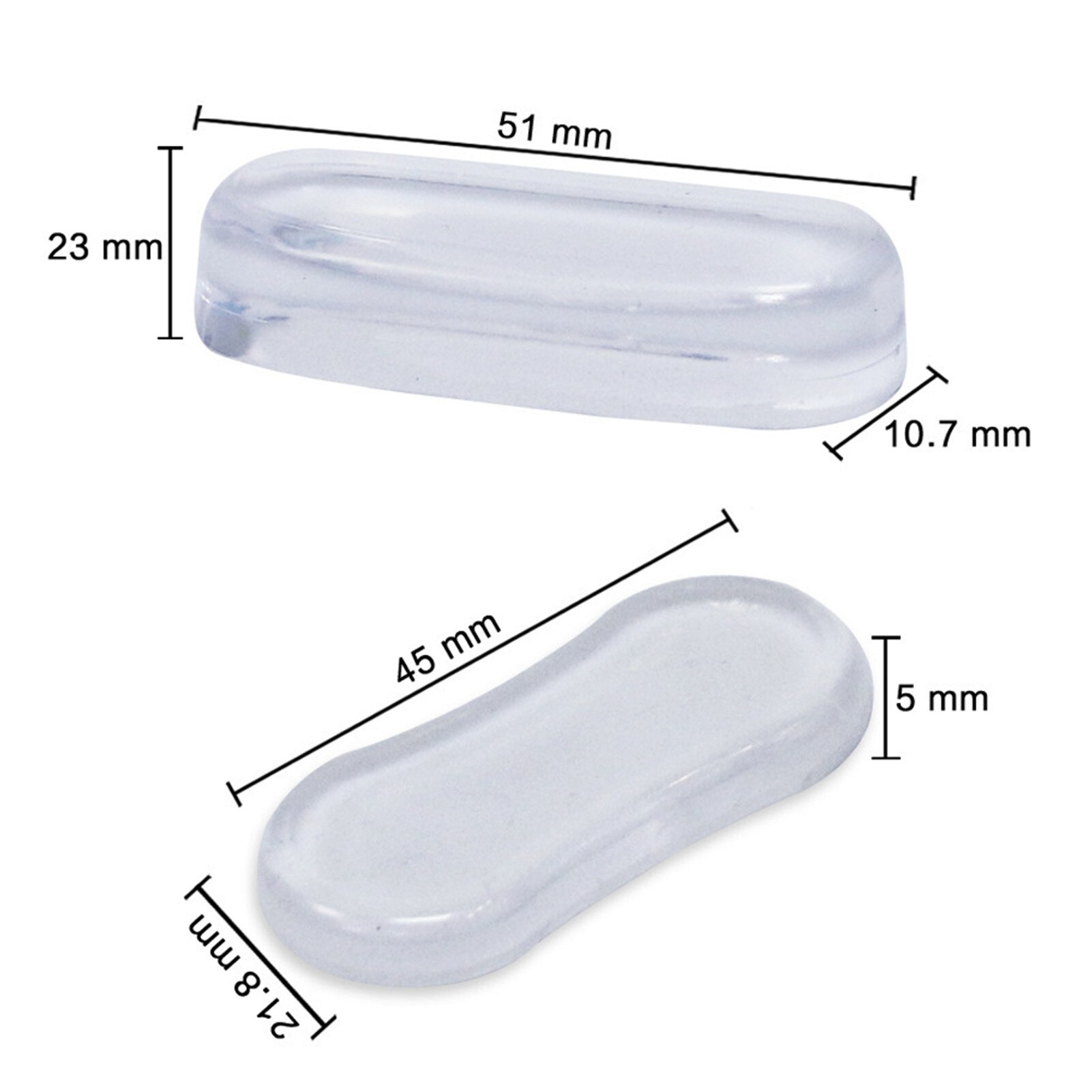 Parachoques de silicona para asiento de inodoro, accesorio transparente de bidé, amortiguador a prueba de golpes y absorción de ruido, cojín de ventosa para inodoro de 4 piezas